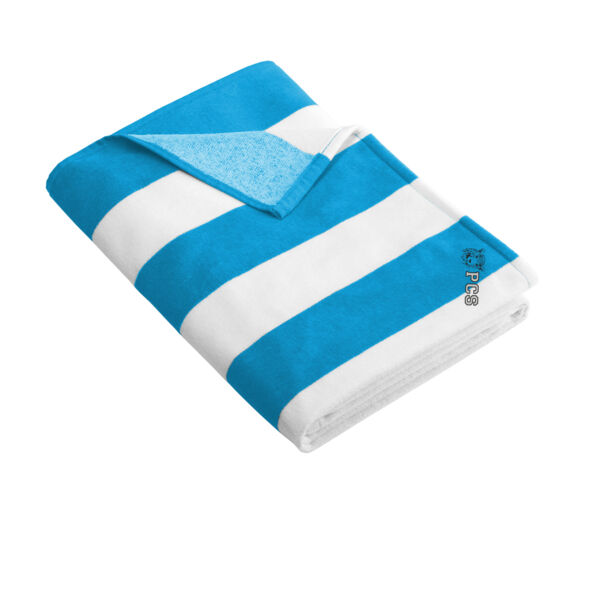 Port Authority® Cabana Stripe Beach Towel - Embroidered Logo Thumbnail